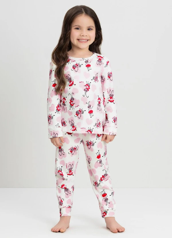 Up Baby - Conjunto de Pijama Camiseta e Calça Up Baby Branco