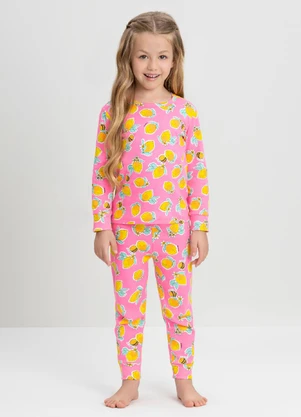 Conjunto de Pijama Camiseta e Calça Up Baby Rosa - UP BABY