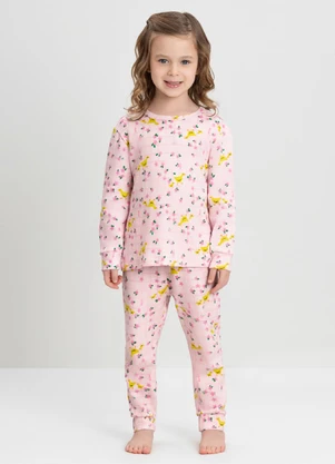 Conjunto de Pijama Camiseta e Calça Up Baby Rosa - UP BABY