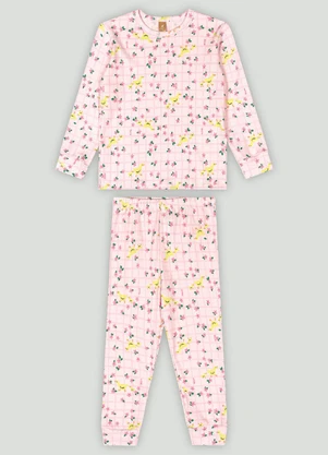 Conjunto de Pijama Camiseta e Calça Up Baby Rosa - UP BABY