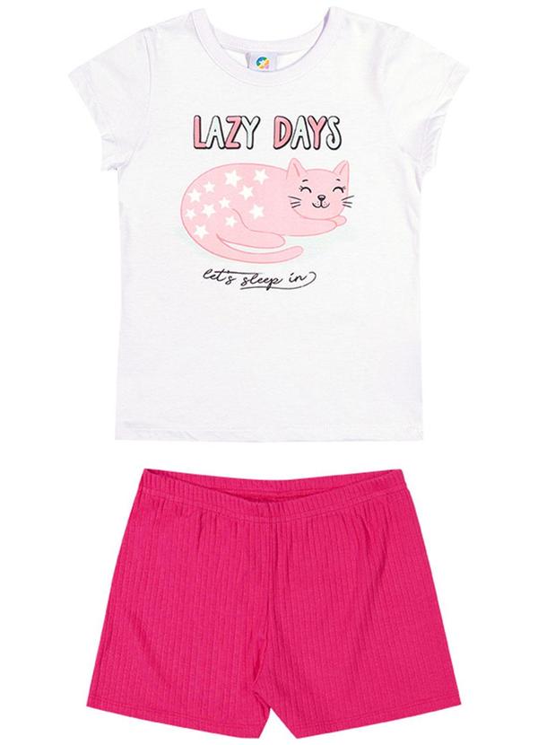 Alenice - Conjunto Lazy Days Menina Branco