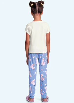 Fakini Kids - Conjunto Pijama Blusa e Calca Bege - FAKINI KIDS