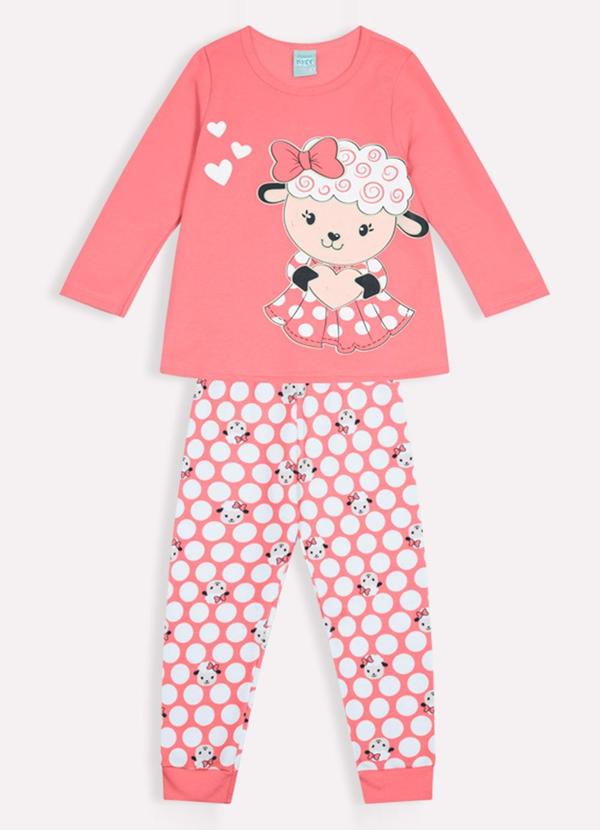 Kyly - Conjunto Pijama com Estampa de Bichinho Rosa
