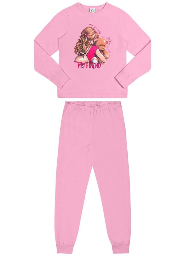 Alenice - Conjunto Pijama My Friend Menina Rosa