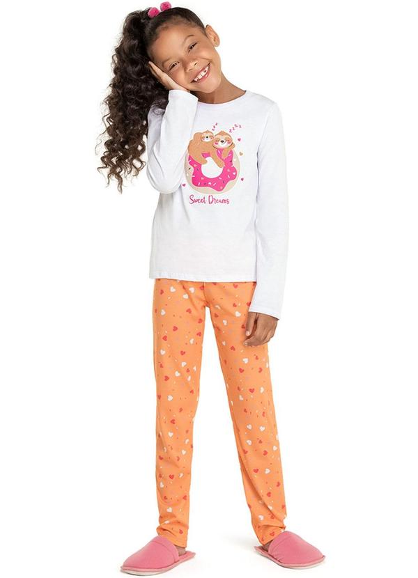 Alenice - Conjunto Pijama que Brilha no Escuro Branco