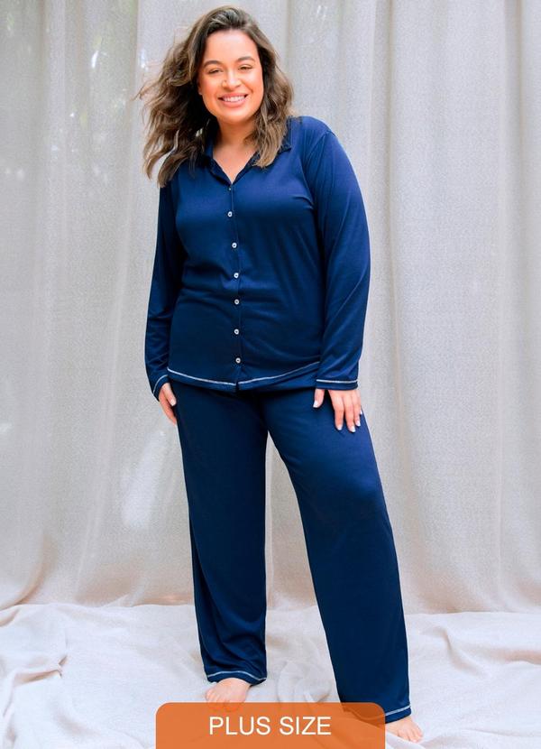 Merengue - Conjunto Plus Size Temperança Americano Azul 1