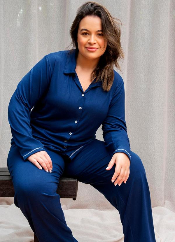 Merengue - Conjunto Plus Size Temperança Americano Azul 3
