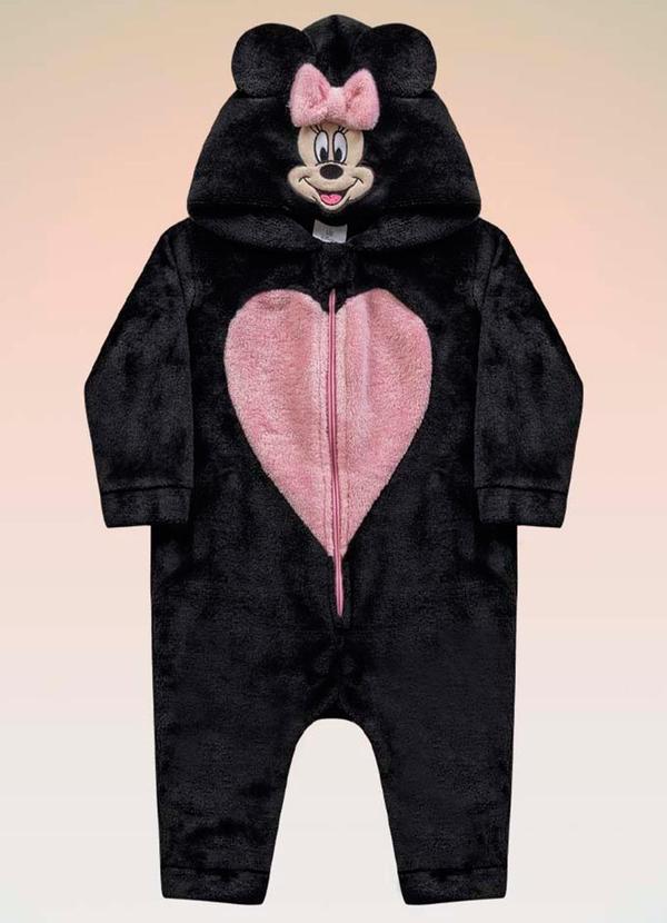 Fakini Kids - Kigurumi Minnie Disney Preto