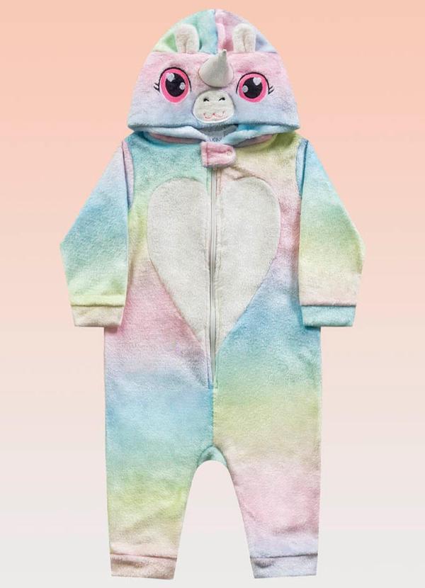 Kigurumi Unicornio Bebê Estampado Fakini Kids