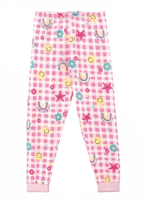 Malwee Kids - Pijama 3 Peças Brilha no Escuro Rosa Claro - MALWEE KIDS