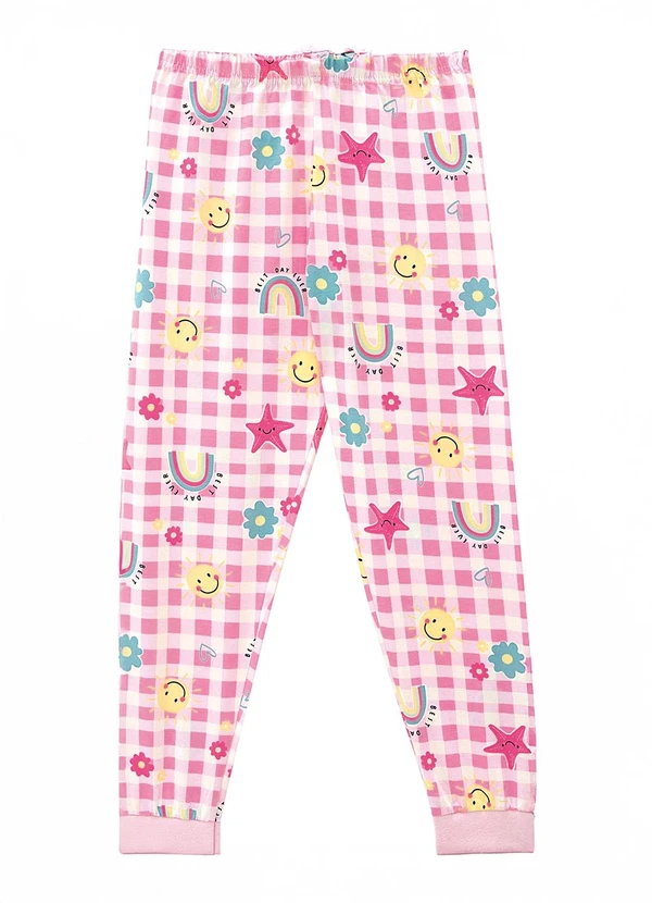 Malwee Kids - Pijama 3 Peças Brilha no Escuro Rosa Claro 2