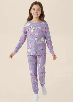 Malwee Kids - Pijama Acessórios que Brilha no Escuro Lavanda - MALWEE KIDS