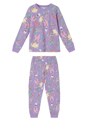 Malwee Kids - Pijama Acessórios que Brilha no Escuro Lavanda - MALWEE KIDS