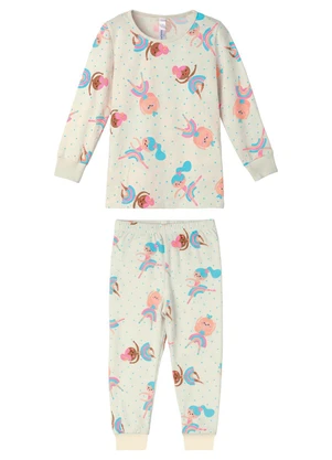 Malwee Kids - Pijama Bailarina que Brilha no Escuro Off White - MALWEE KIDS