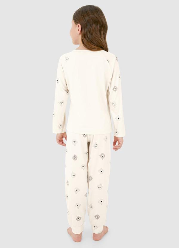 Malwee - Pijama Bearly Awake Menina Bege 4