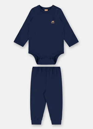 Up Baby - Pijama Bebê Unissex Térmica Azul - UP BABY