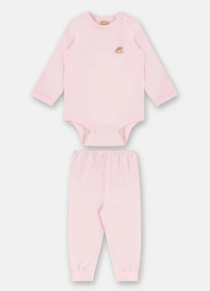 Up Baby - Pijama Bebê Unissex Térmica Rosa - UP BABY