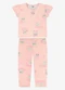 Rovi Kids - Pijama Blusa com Calça Infantil Rosa - variação: Rosa