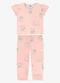 Rovi Kids - Pijama Blusa com Calça Infantil Rosa - variação: Rosa