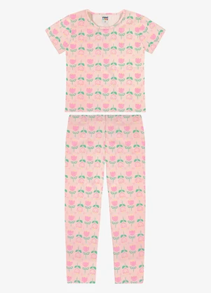 Rovi Kids - Pijama Blusa com Calça Infantil Rosa - ROVI KIDS