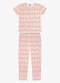 Rovi Kids - Pijama Blusa com Calça Infantil Bege - variação: Rosa