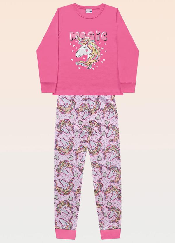 Fakini Kids - Pijama Blusa e Calça Branco