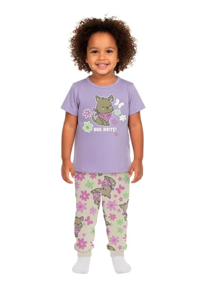 Malwee Kids - Pijama Boa Noite Brilha no Escuro Lavanda - MALWEE KIDS