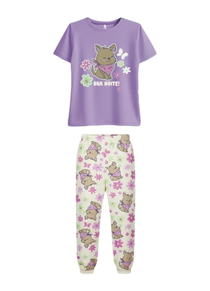 Malwee Kids - Pijama Boa Noite Brilha no Escuro Lavanda - MALWEE KIDS