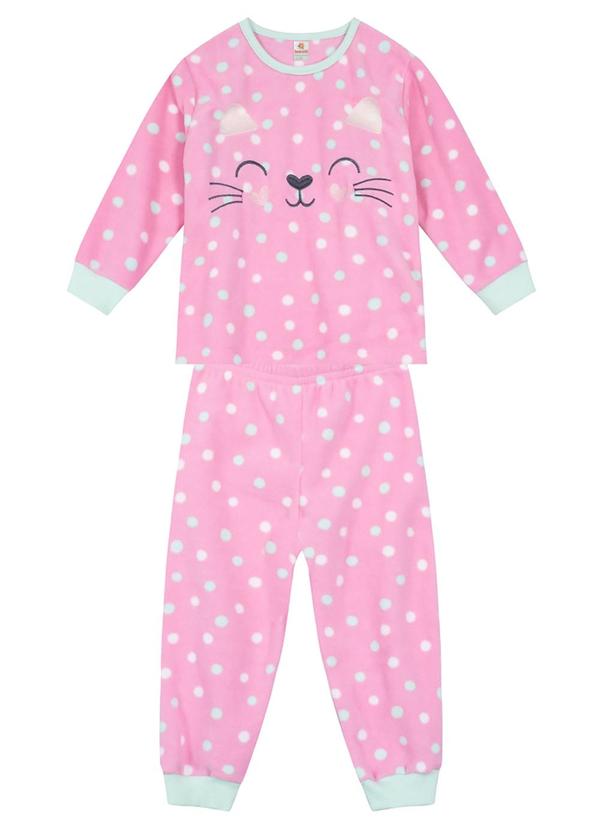Brandili - Pijama Bordado Infantil Menina Rosa