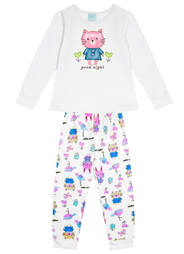 Kyly - Pijama Brilha no Escuro Menina Branco