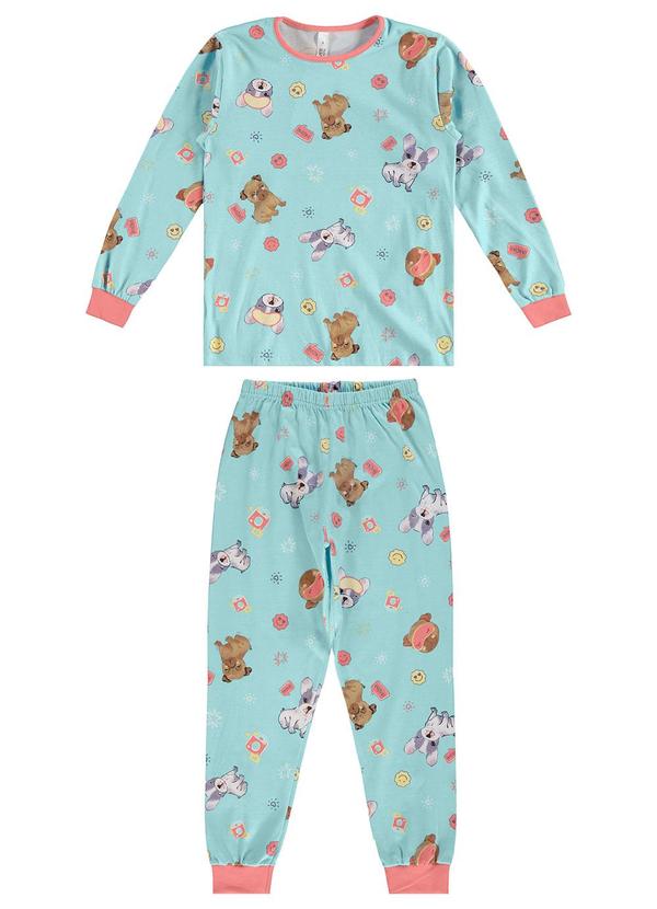 Malwee Kids - Pijama Cachorrinhos Brilha no Escuro Azul