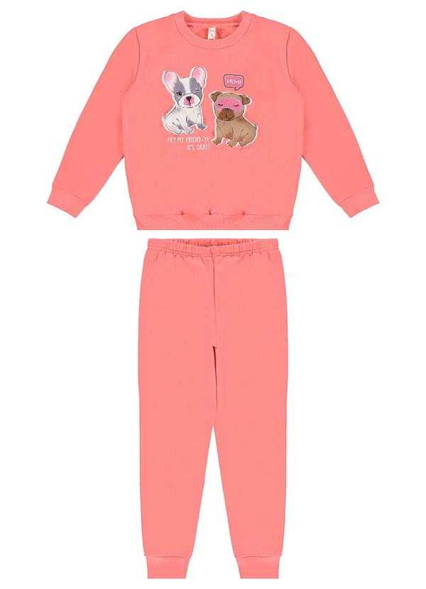Malwee Kids - Pijama Cachorrinhos Brilha no Escuro Rosa