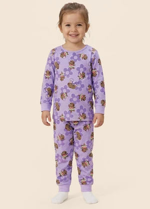 Malwee Kids - Pijama Capivaras que Brilha no Escuro Lavanda - MALWEE KIDS