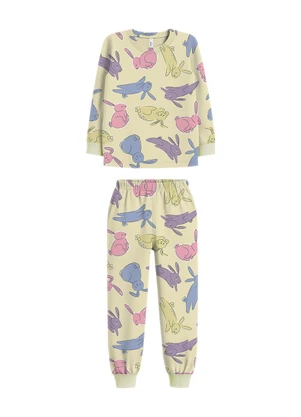 Malwee Kids - Pijama Coelhinhos Brilha no Escuro Amarelo - MALWEE KIDS