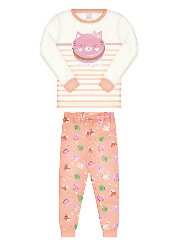 Alakazoo - Pijama com Estampa que Brilha no Escuro Salmão 2