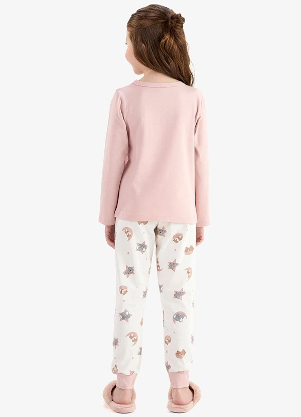 Rovi Kids - Pijama Cotton em Meia Malha Rosa 2