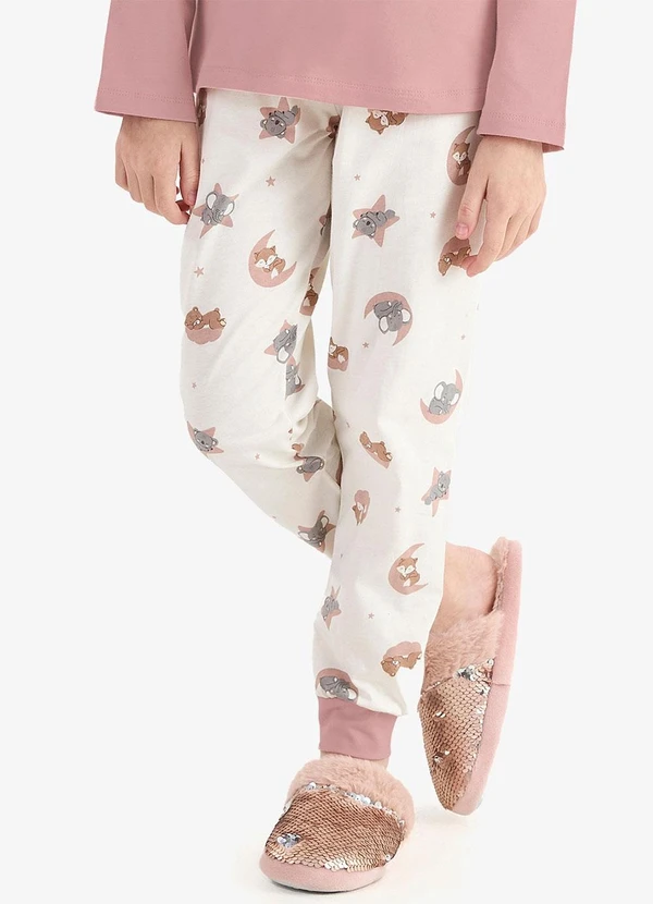 Rovi Kids - Pijama Cotton em Meia Malha Rosa 4