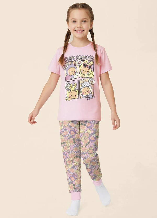 Malwee Kids - Pijama Cute Dreams Rosa Claro
