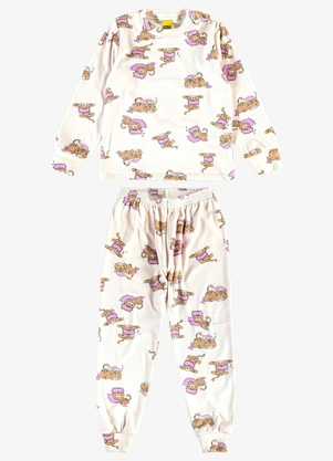 Rovi Kids - Pijama em Pelo Fleece Bege - ROVI KIDS