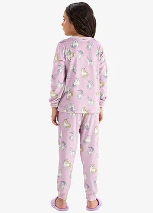 Rovi Kids - Pijama em Pelo Fleece Lilás - ROVI KIDS