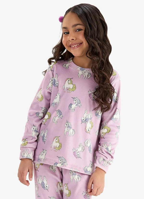 Rovi Kids - Pijama em Pelo Fleece Lilás 4
