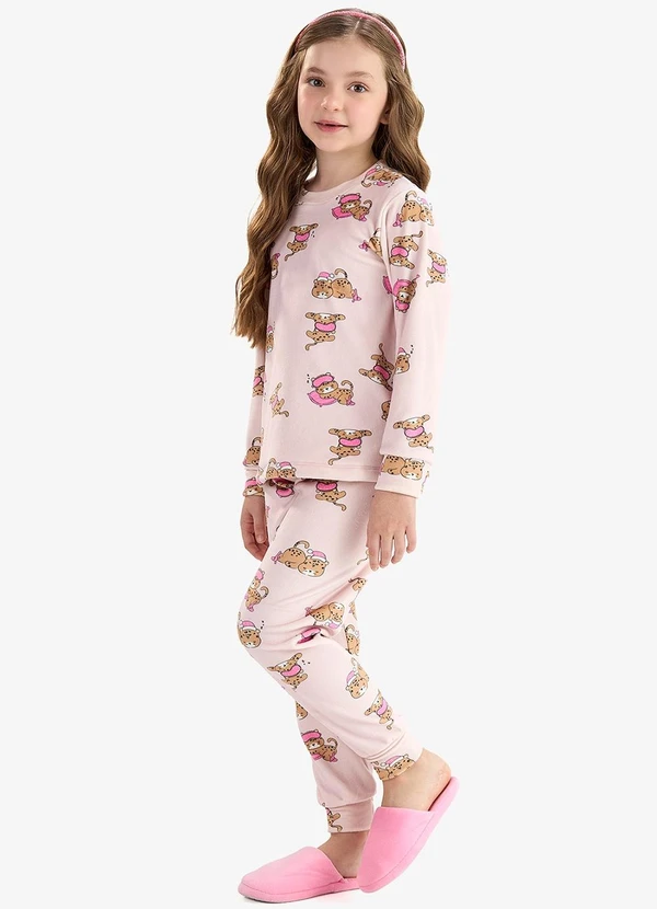 Rovi Kids - Pijama em Pelo Fleece Rosa 3