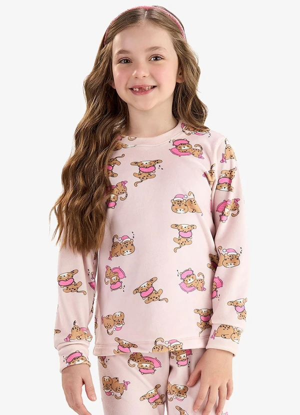 Rovi Kids - Pijama em Pelo Fleece Rosa 4