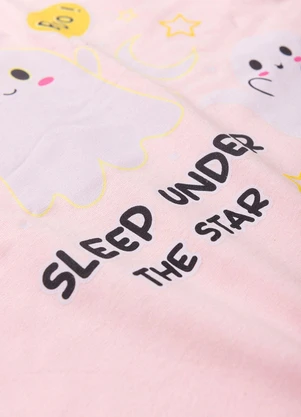 Atelie da Crianca - Pijama Feminino Inverno Boo Rosa - ATELIE DA CRIANCA