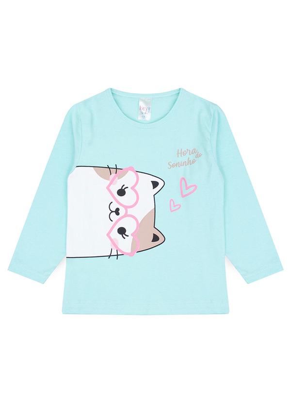 Atelie da Crianca - Pijama Feminino Inverno Cat Azul 2