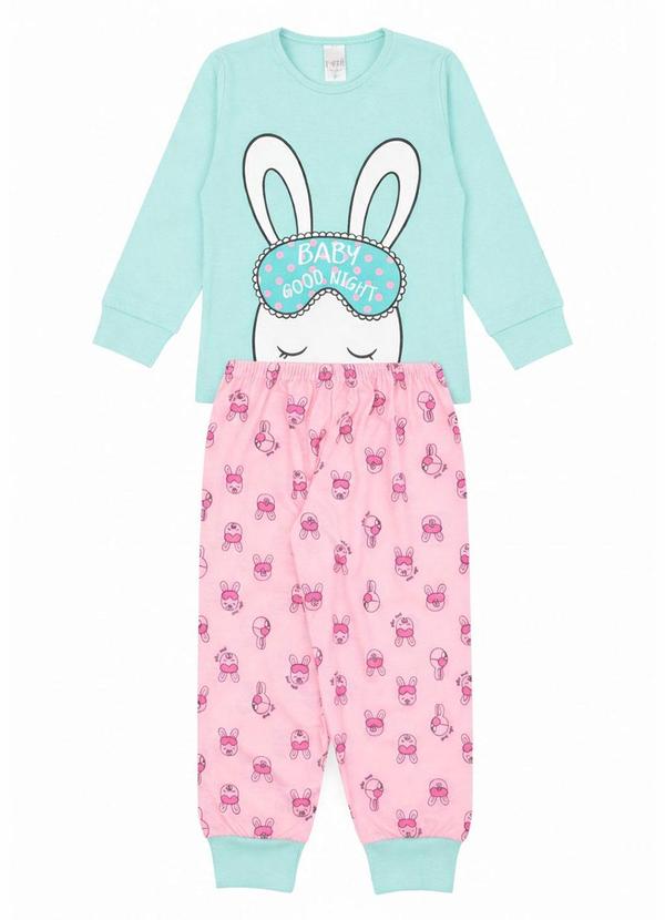Atelie da Crianca - Pijama Feminino Inverno Coelho Azul