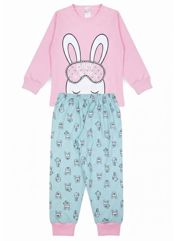 Atelie da Crianca - Pijama Feminino Inverno Coelho Rosa
