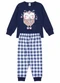 Atelie da Crianca - Pijama Feminino Inverno Coruja Branco - variação: Azul
