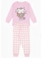 Atelie da Crianca - Pijama Feminino Inverno Coruja Branco - variação: Rosa