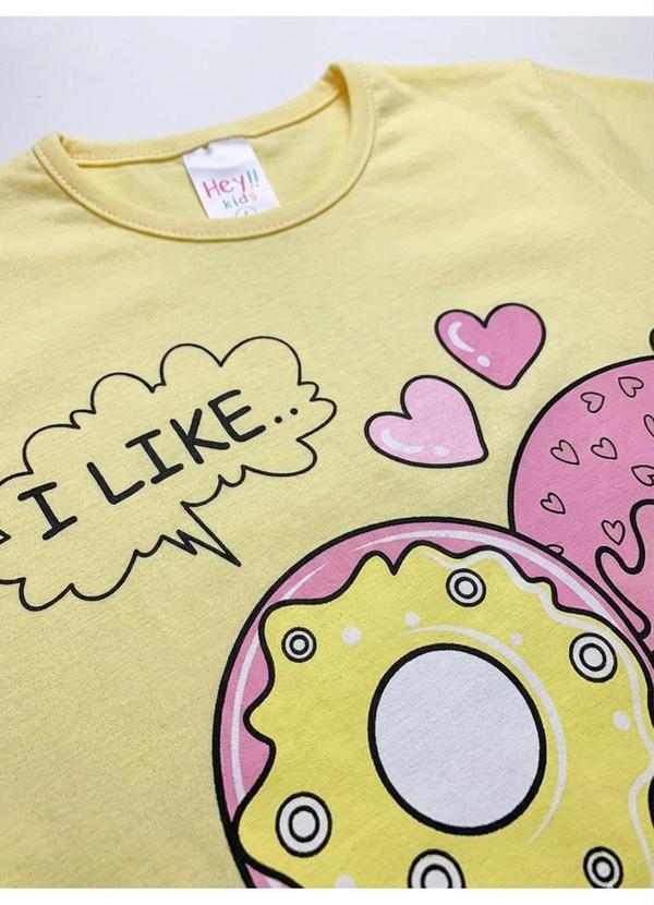 Atelie da Crianca - Pijama Feminino Inverno Donuts Amarelo 2